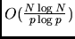 $O(\frac{N\log N}{p\log p})$